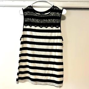 Cute but classy sleeveless tank by The Limited. Size Large. Pretty lace detail.